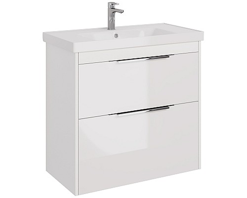 Тумба под раковину Dreja Prime 90 99.9302 подвесная Белый глянец