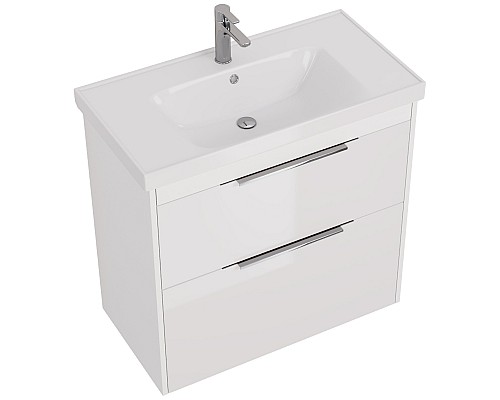Тумба под раковину Dreja Prime 90 99.9302 подвесная Белый глянец