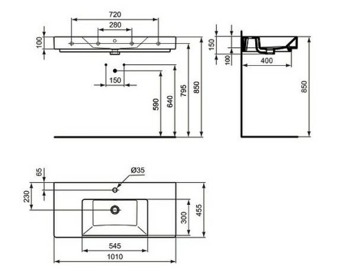 Раковина Ideal Standard Strada 100 K079001 Euro White