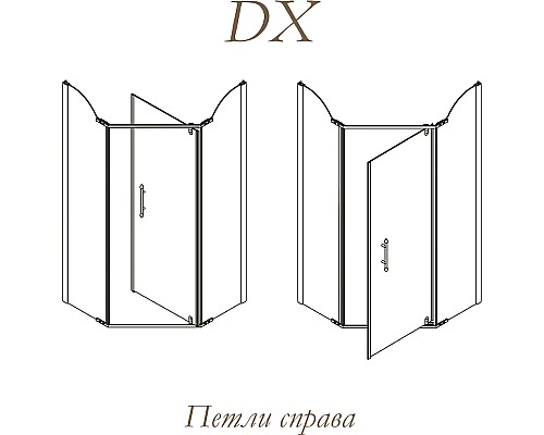 Душевой уголок Migliore Diadema Penta 90x90 24162 Бронза с декором