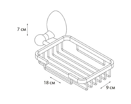 Мыльница Grampus Briz GR-3009 Хром