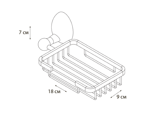 Мыльница Grampus Briz GR-3009 Хром