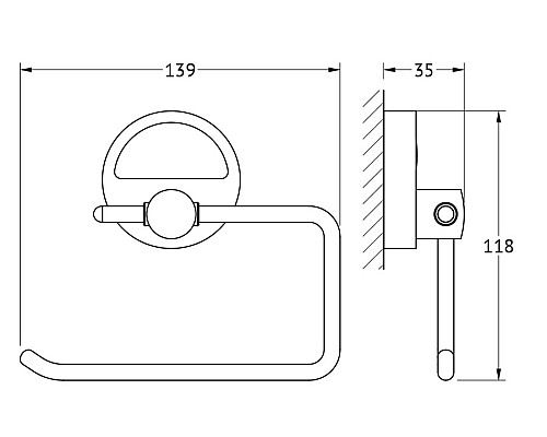 Держатель туалетной бумаги (хром) FBS LUX 056