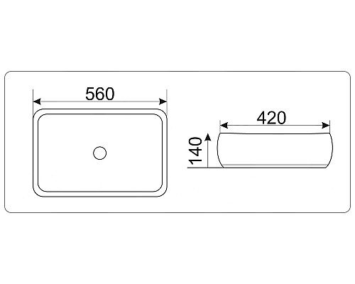 Раковина-чаша CeramaLux 56 9243 Белая