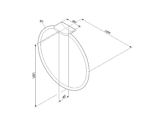 Кольцо для полотенец AM.PM Inspire V2.0 A50A34422 Черное матовое