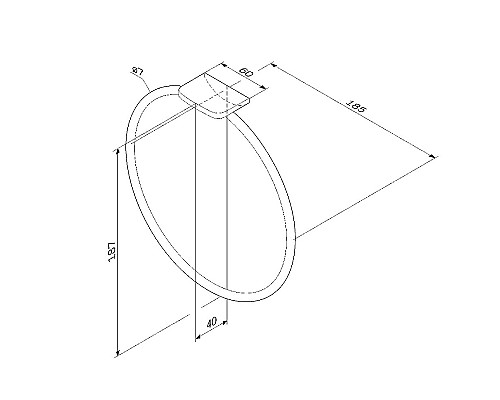 Кольцо для полотенец AM.PM Inspire V2.0 A50A34422 Черное матовое