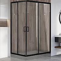 Душевой уголок Royal Bath HPD 120х80 RB8120HPD-T-BL профиль Черный стекло прозрачное