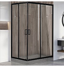 Душевой уголок Royal Bath HPD 120х80 RB8120HPD-T-BL профиль Черный стекло прозрачное