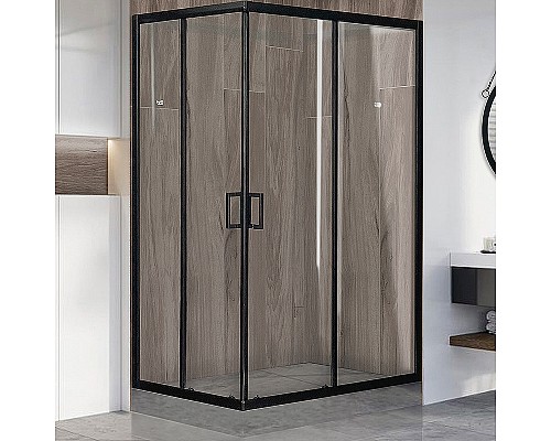 Душевой уголок Royal Bath HPD 120х80 RB8120HPD-T-BL профиль Черный стекло прозрачное