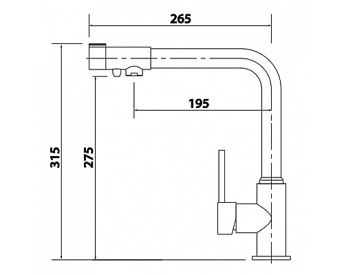 Смеситель для кухни Kaiser Teka 13044-11 Бежевый мрамор