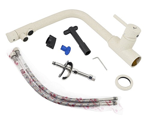 Смеситель для кухни Kaiser Teka 13044-11 Бежевый мрамор