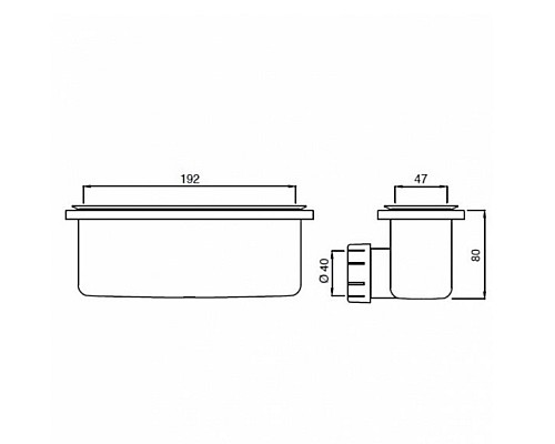 Сифон для душевого поддона Ideal Standard Ultraflat New T4493V3 Черный шелк