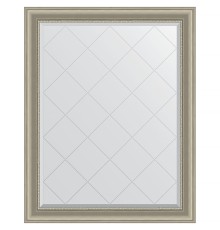 Зеркало Evoform Exclusive-G 121х96 с гравировкой в багетной раме - Хамелеон 88 мм