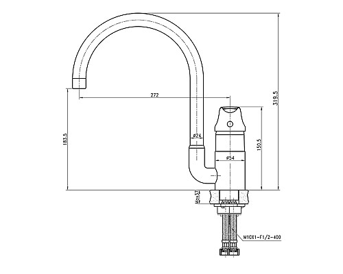 Смеситель для кухонной мойки KAISER Nova 23044