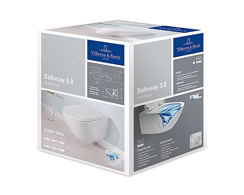 Унитаз Villeroy&Boch Subway 3.0 4670TS01 подвесной с сиденьем Микролифт