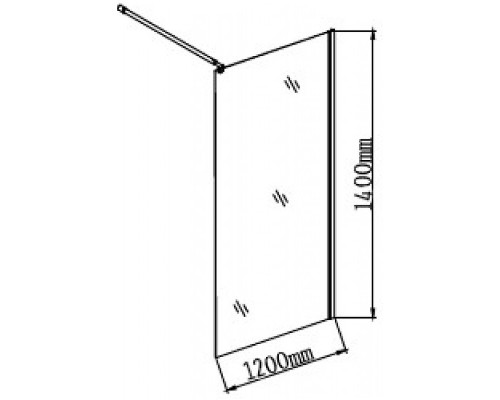 Шторка на ванну Grossman 120х140 профиль Хром стекло прозрачное