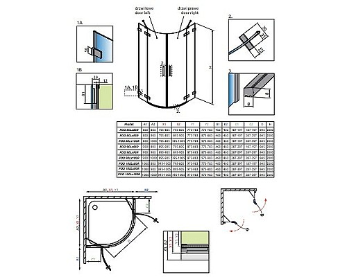 Душевая дверь Radaway Euphoria PDD 80 L 383002-01L профиль Хром стекло прозрачное
