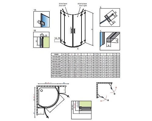 Душевая дверь Radaway Euphoria PDD 80 L 383002-01L профиль Хром стекло прозрачное