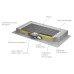 Душевая плита Radaway RadаDrain 79x159x6 с компактным трапом c декоративной решеткой