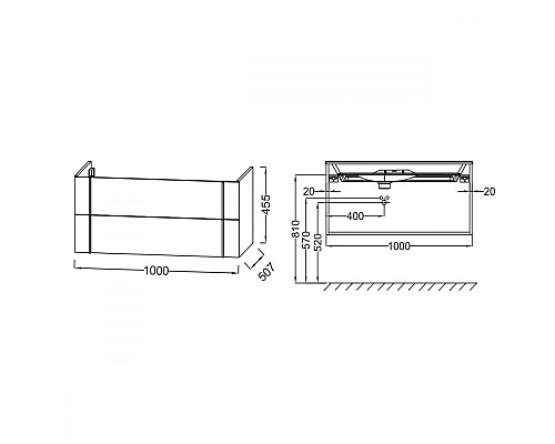 Тумба Jacob Delafon под раковину-столешницу EB3032-G1C
