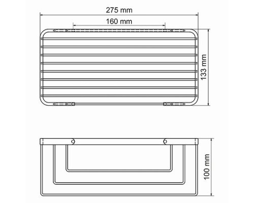 Полка металлическая WasserKRAFT K-744
