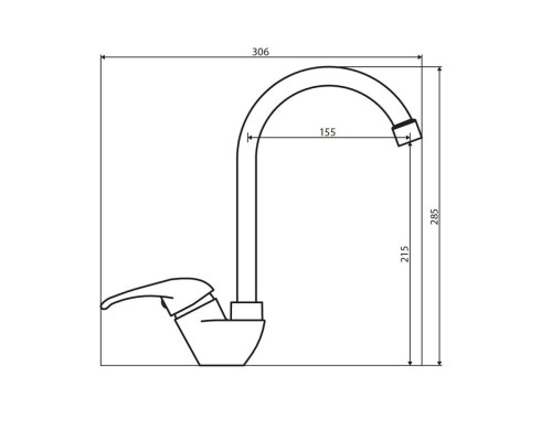 Смеситель для кухни Dorff Comfort D8000000 Хром