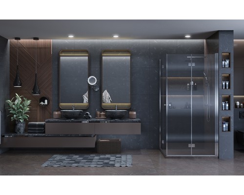 Душевой уголок Ambassador Diamond 90х90 профиль Хром стекло прозрачное