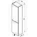 Шкаф пенал Ravak SB Classic II 40 R X000001475 подвесной Белый Серый