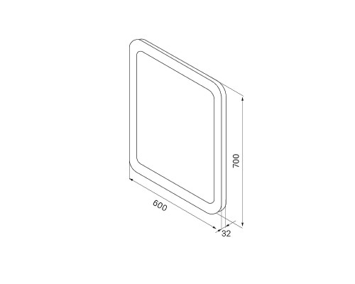 Зеркало Iddis Edifice 60 ЗЛП108 с подсветкой Белое