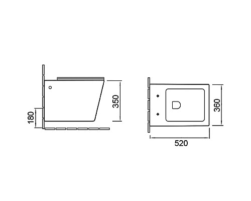 Унитаз биде SantiLine SL-5004SM-BD подвесной Белый с сиденьем Микролифт