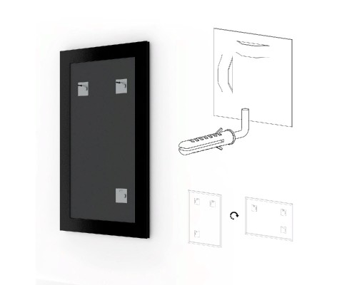 Зеркало Evoform Definite 88х68 Витая латунь