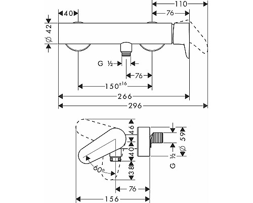 Смеситель для душа Axor Citterio M 34620000 Хром