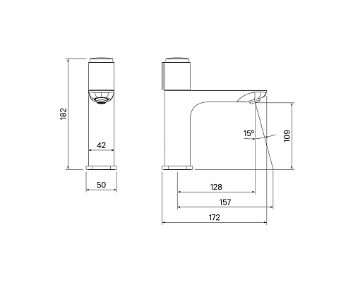 Смеситель для умывальника Push Control графит IDDIS Slide SLIGMBTi01
