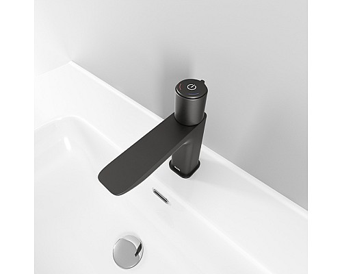 Смеситель для умывальника Push Control графит IDDIS Slide SLIGMBTi01