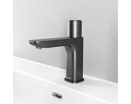 Смеситель для умывальника Push Control графит IDDIS Slide SLIGMBTi01