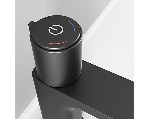 Смеситель для умывальника Push Control графит IDDIS Slide SLIGMBTi01