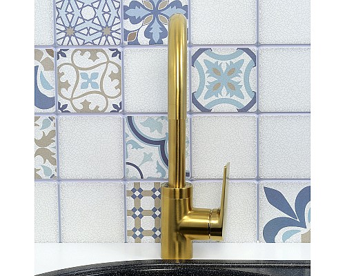 Смеситель для кухни WasserKRAFT Aisch 5507 Золото матовое