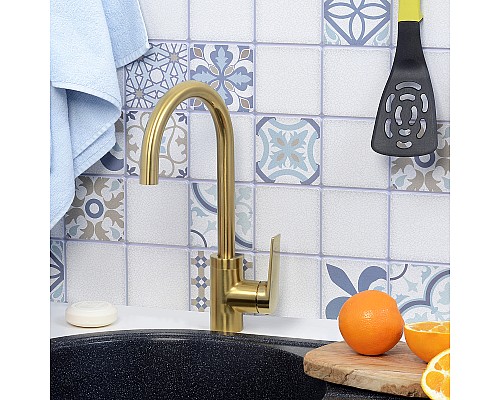 Смеситель для кухни WasserKRAFT Aisch 5507 Золото матовое