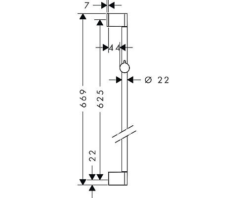 Душевая штанга Hansgrohe Unica 26505000 Хром