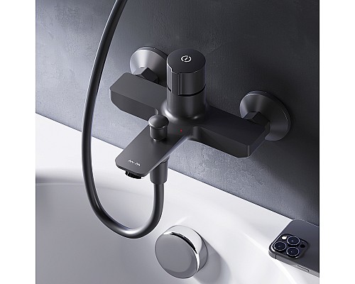 Смеситель для ванны AM.PM X-Joy F85A10522 Черный матовый