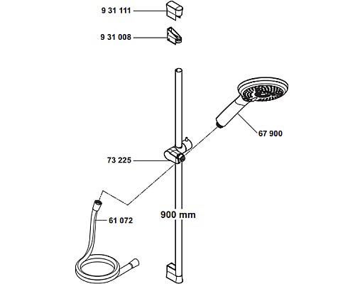 Душевой гарнитур Kludi Freshline 6794005-00 Хром