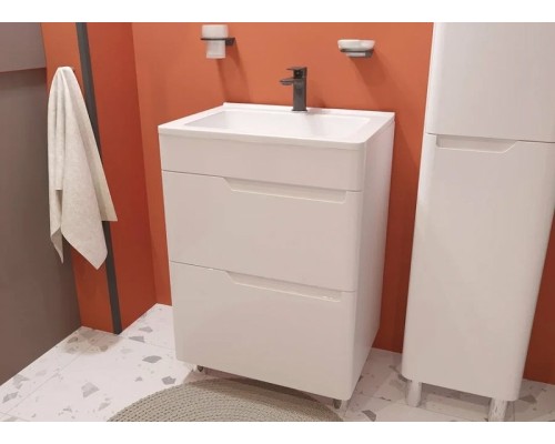 Тумба с раковиной Эстет Kare Luxe 60 ФР-00007072 Белая