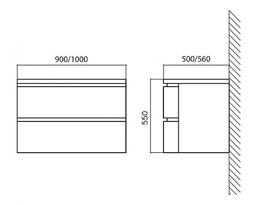 База под раковину BelBagno BB1000DCS2C/SO-BB1000ARL