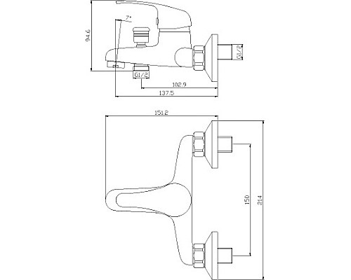 Смеситель для ванны Rossinka Y Y35-31