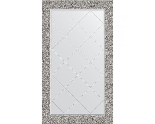 Зеркало Evoform Exclusive-G 131х76 BY 4238 с гравировкой в багетной раме - Чеканка серебряная 90 мм