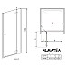 Душевая дверь Radaway Almatea DWJ 80 R 30902-01-01N профиль Хром стекло прозрачное