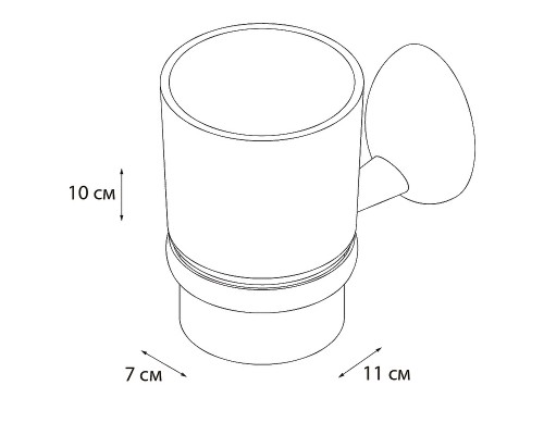 Стакан для зубных щеток Grampus Briz GR-3006 Хром