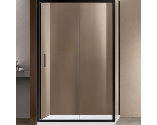Душевой уголок Vincea Garda 130х80 VSR-1G8013CLB профиль Черный стекло прозрачное
