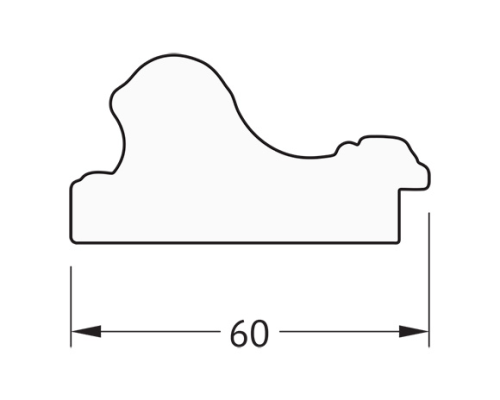 Зеркало Evoform Definite 145х55 BY 3106 в багетной раме - Золотые бусы на бронзе 60 мм