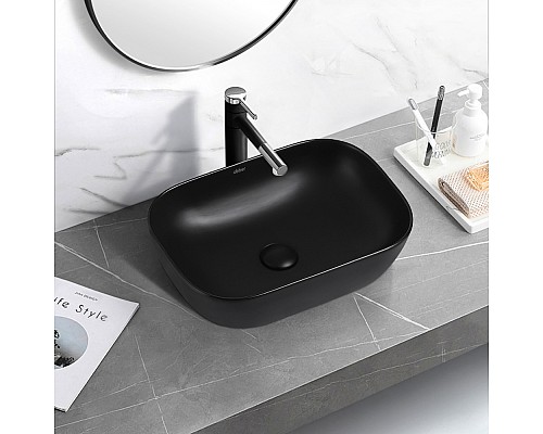 Раковина накладная ABBER Rechteck AC2200MB черная матовая